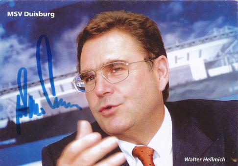 Walter Hellmich  MSV Duisburg  Fußball Autogrammkarte original signiert 
