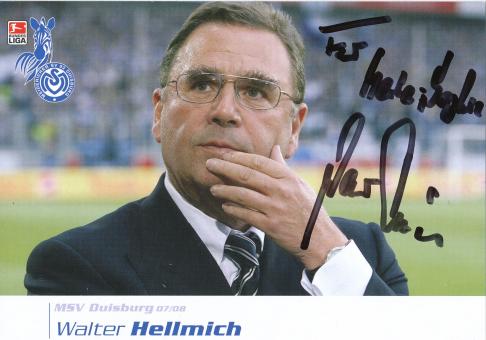 Walter Hellmich  2007/2008 MSV Duisburg  Fußball Autogrammkarte original signiert 