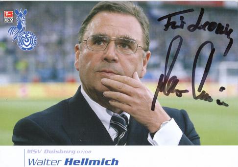 Walter Hellmich  2007/2008 MSV Duisburg  Fußball Autogrammkarte original signiert 