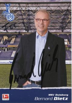 Bernard Dietz   MSV Duisburg  Fußball Autogrammkarte original signiert 