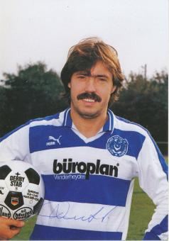Manfred Dubski  1985/1986   MSV Duisburg  Fußball Autogrammkarte original signiert 
