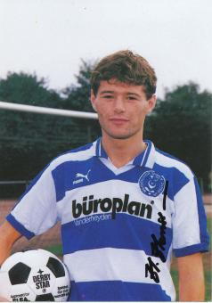 Hans Ludwig Hansen  1985/1986   MSV Duisburg  Fußball Autogrammkarte original signiert 