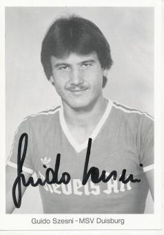 Guido Szesni  MSV Duisburg  Fußball Autogrammkarte original signiert 