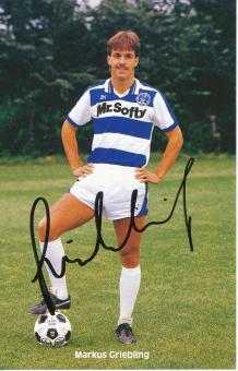 Markus Griebling  1984/1985  MSV Duisburg  Fußball Autogrammkarte original signiert 