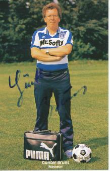 Günter Bruns  1984/1985  MSV Duisburg  Fußball Autogrammkarte original signiert 