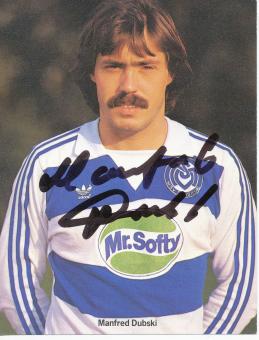 Manfred Dubski  1983/1984  MSV Duisburg  Fußball Autogrammkarte original signiert 