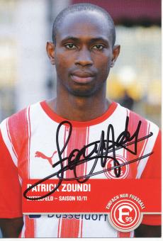 Patrick Zoundi  2010/2011  Fortuna Düsseldorf  Fußball Autogrammkarte original signiert 