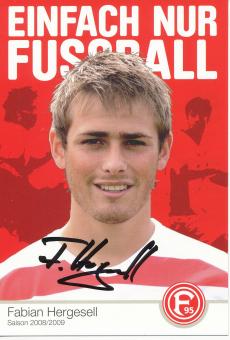 Fabian Hergesell  2008/2009  Fortuna Düsseldorf  Fußball Autogrammkarte original signiert 