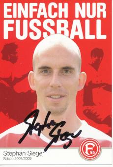 Stephan Sieger  2008/2009  Fortuna Düsseldorf  Fußball Autogrammkarte original signiert 
