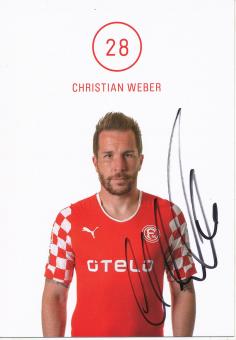 Christian Weber  2014/2015  Fortuna Düsseldorf  Fußball Autogrammkarte original signiert 