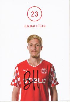 Ben Halloran  2014/2015  Fortuna Düsseldorf  Fußball Autogrammkarte original signiert 