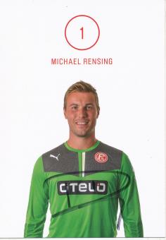 Michael Rensing  2014/2015  Fortuna Düsseldorf  Fußball Autogrammkarte original signiert 