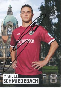 Manuel Schmiedebach  2016/2017  Hannover 96  Fußball Autogrammkarte original signiert 