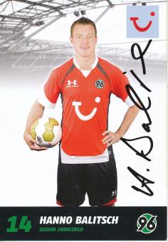 Hanno Balitsch  2009/2010  Hannover 96  Fußball Autogrammkarte original signiert 