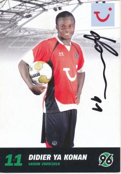 Didier Ya Konan  2009/2010  Hannover 96  Fußball Autogrammkarte original signiert 