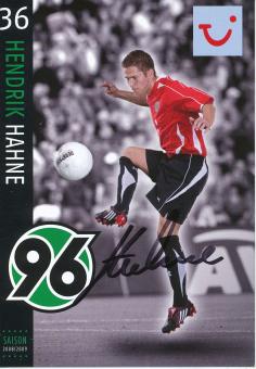Hendrik Hahne  2008/2009  Hannover 96  Fußball Autogrammkarte original signiert 