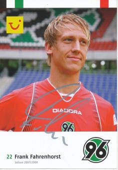 Frank Fahrenhorst  2007/2008  Hannover 96  Fußball Autogrammkarte original signiert 