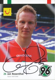Jan Rosenthal  2007/2008  Hannover 96  Fußball Autogrammkarte original signiert 