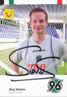Jörg Sievers  2007/2008  Hannover 96  Fußball Autogrammkarte original signiert 