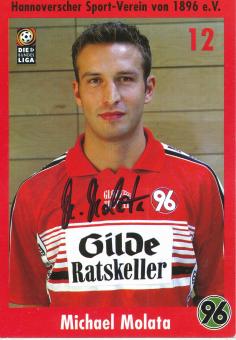 Michael Molata  2000/2001  Hannover 96  Fußball Autogrammkarte original signiert 