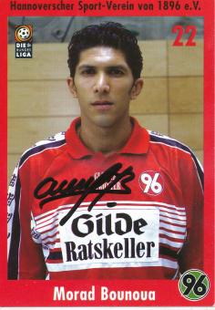 Morad Bounoua  2000/2001  Hannover 96  Fußball Autogrammkarte original signiert 