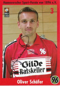 Oliver Schäfer  2000/2001  Hannover 96  Fußball Autogrammkarte original signiert 