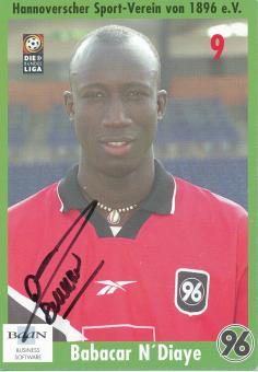Babacar N`Diaye  1999/2000  Hannover 96  Fußball Autogrammkarte original signiert 