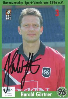 Harald Gärtner  1999/2000  Hannover 96  Fußball Autogrammkarte original signiert 
