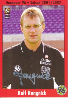 Ralf Rangnick  2001/2002  Hannover 96  Fußball Autogrammkarte original signiert 