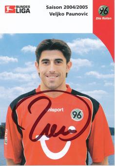 Veljko Paunovic  2004/2005  Hannover 96  Fußball Autogrammkarte original signiert 