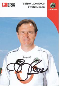 Ewald Lienen  2004/2005  Hannover 96  Fußball Autogrammkarte original signiert 