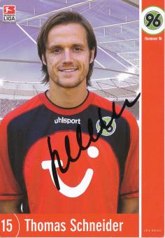 Thomas Schneider  2003/2004  Hannover 96  Fußball Autogrammkarte original signiert 