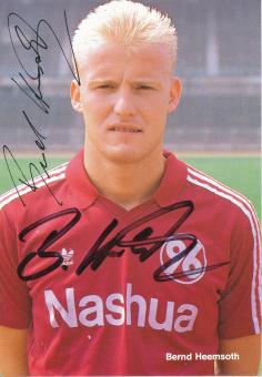 Bernd Heemsoth  1989/1990  Hannover 96  Fußball Autogrammkarte original signiert 