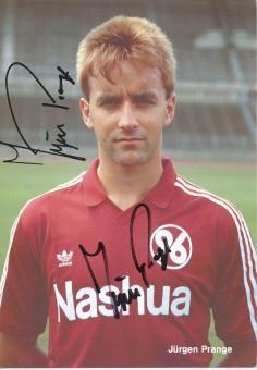 Jürgen Prange  1989/1990  Hannover 96  Fußball Autogrammkarte original signiert 