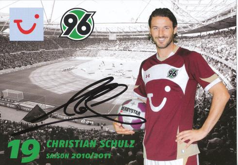 Christian Schulz  2010/2011  Hannover 96  Fußball Autogrammkarte original signiert 