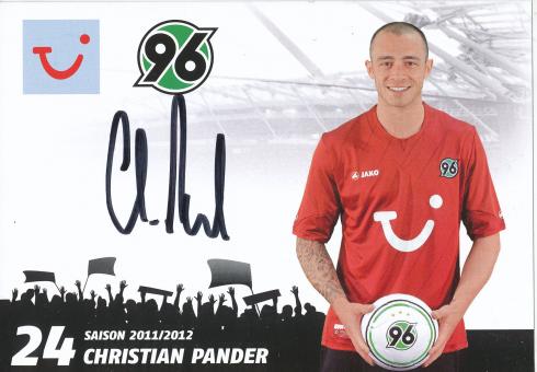 Christian Pander  2011/2012  Hannover 96  Fußball Autogrammkarte original signiert 