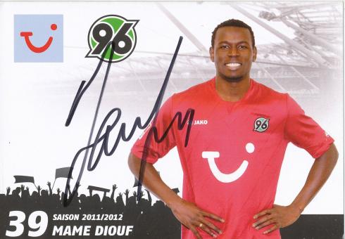 Mame Diouf  2011/2012  Hannover 96  Fußball Autogrammkarte original signiert 
