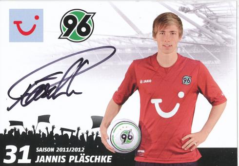 Jannis Pläschke  2011/2012  Hannover 96  Fußball Autogrammkarte original signiert 