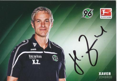Xaver Zembrod  2014/2015  Hannover 96  Fußball Autogrammkarte original signiert 