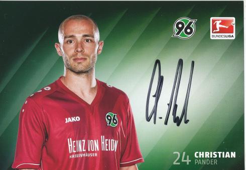 Christian Pander  2014/2015  Hannover 96  Fußball Autogrammkarte original signiert 