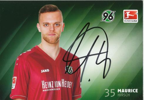 Maurice Hirsch  2014/2015  Hannover 96  Fußball Autogrammkarte original signiert 