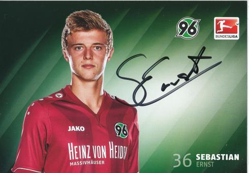 Sebastian Ernst  2014/2015  Hannover 96  Fußball Autogrammkarte original signiert 