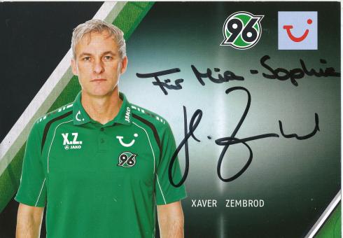Xaver Zembrod  2013/2014  Hannover 96  Fußball Autogrammkarte original signiert 