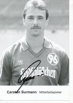Carsten Surmann  1986/1987  Hannover 96  Fußball Autogrammkarte original signiert 