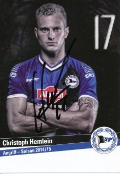 Christoph Hemlein  2014/2015  Arminia Bielefeld  Fußball Autogrammkarte original signiert 