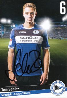 Tom Schütz  2017/2018  Arminia Bielefeld  Fußball Autogrammkarte original signiert 