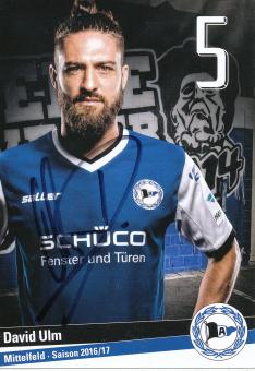 David Ulm   2016/2017  Arminia Bielefeld  Fußball Autogrammkarte original signiert 