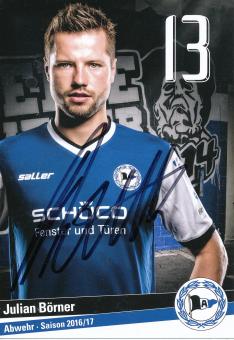 Julian Börner   2016/2017  Arminia Bielefeld  Fußball Autogrammkarte original signiert 