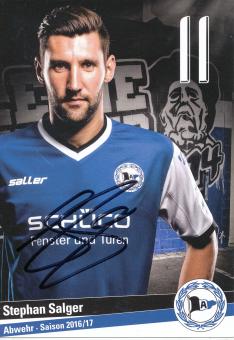 Stephan Salger   2016/2017  Arminia Bielefeld  Fußball Autogrammkarte original signiert 