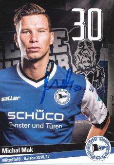 Michal Mak   2016/2017  Arminia Bielefeld  Fußball Autogrammkarte original signiert 